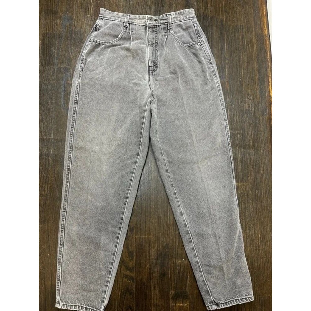 Vintage Brittania  Women’s High Rise Tapered Fit Gray Denim Mom Jeans 29X31
